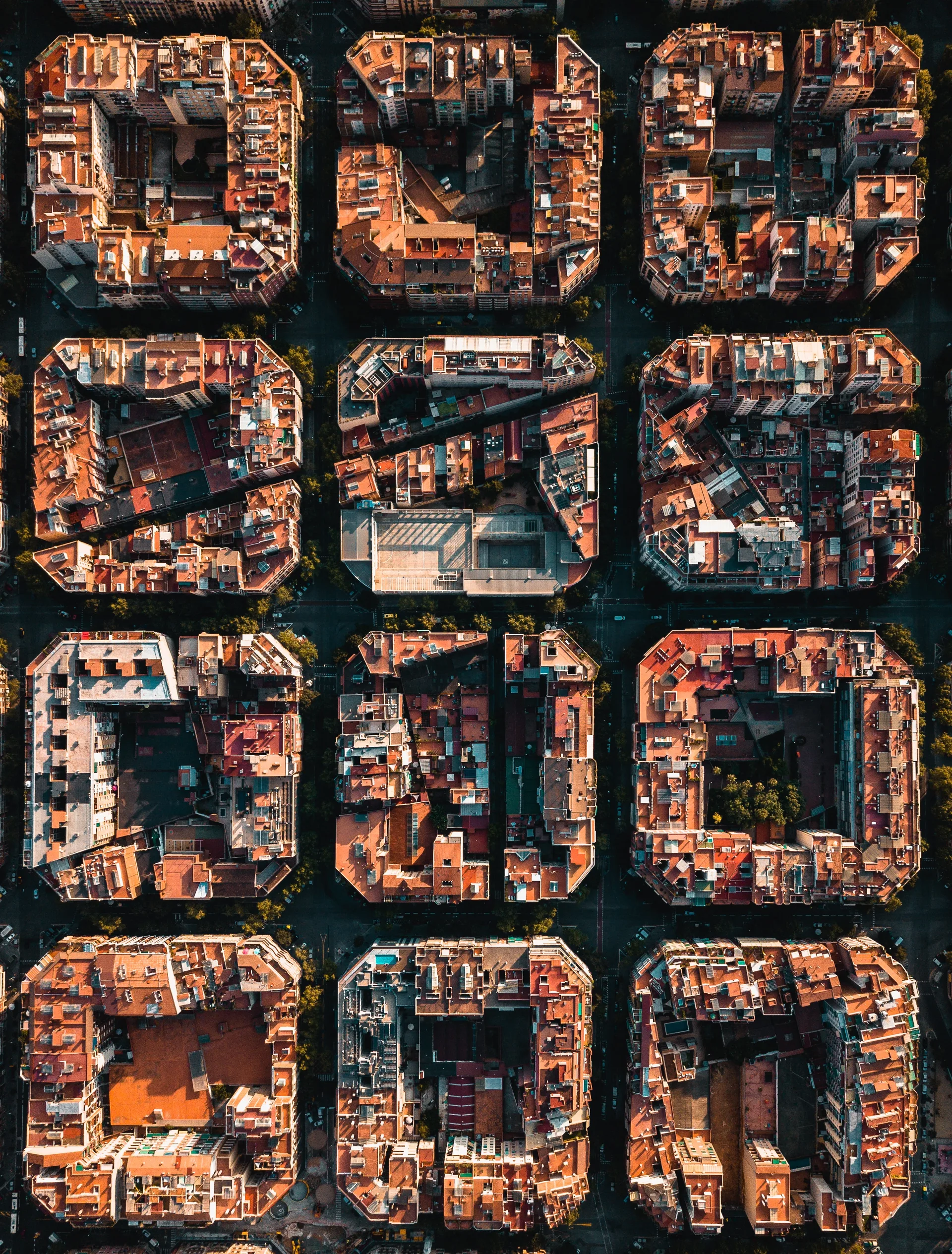 Vista aérea del Eixample de Barcelona